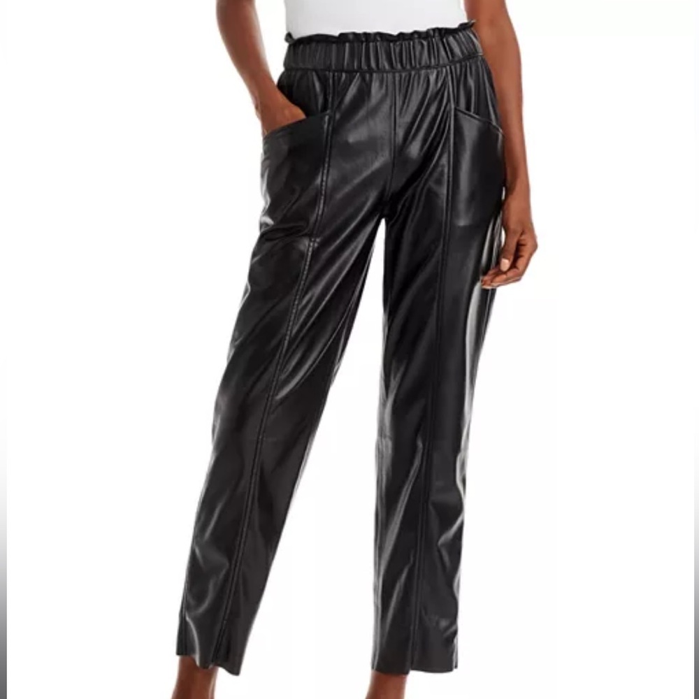 Sunday’s Harper ruffle waist faux leather